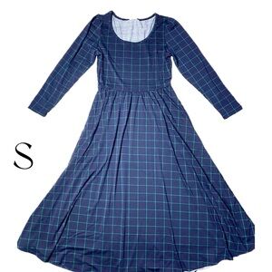 Ryane Navy Checkered Dress